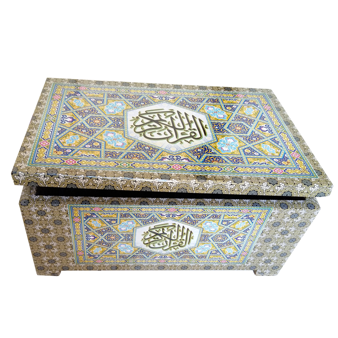 کتاب قرآن 120 حزب خط اشرفی به همراه 2 جعبه رنگ سبز